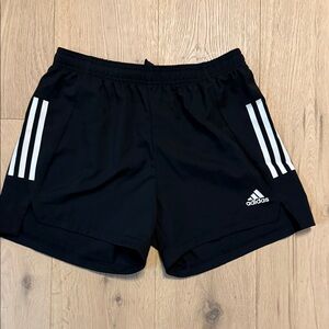 Adidas Black Shorts with White Accents